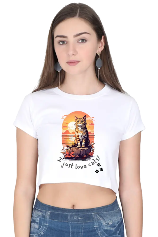 Love Cats Crop Top