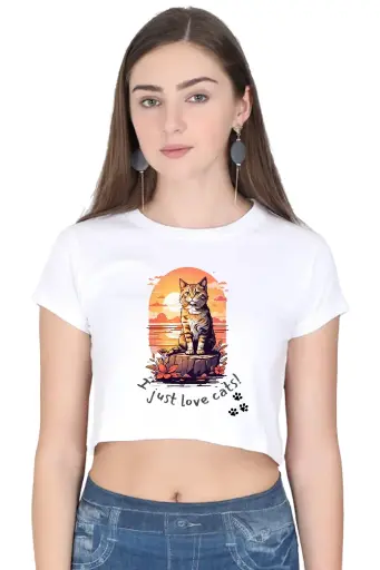 Love Cats Crop Top